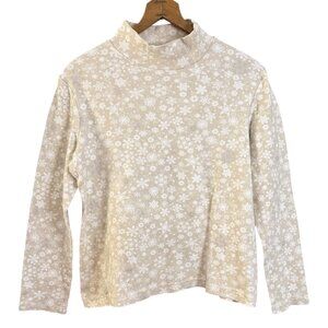 Vintage Winter Snowflake Mockneck Shirt